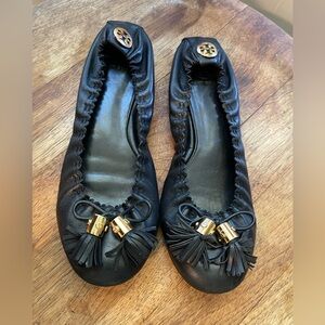 Tory Burch Black Flats